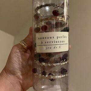 Set of 6 beaded napkin rings from Pier 1.